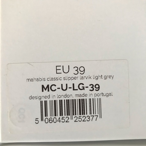 Mahabis grey slippers with grey and yellow changeable souls. EUC - Picture 7 of 11